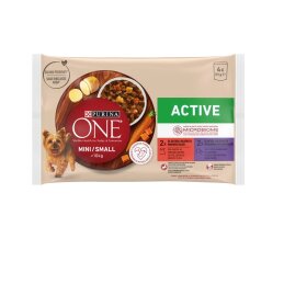 Ėdalas mažų veislių suaugusiems aktyviems šunims  One Active ,4x85g