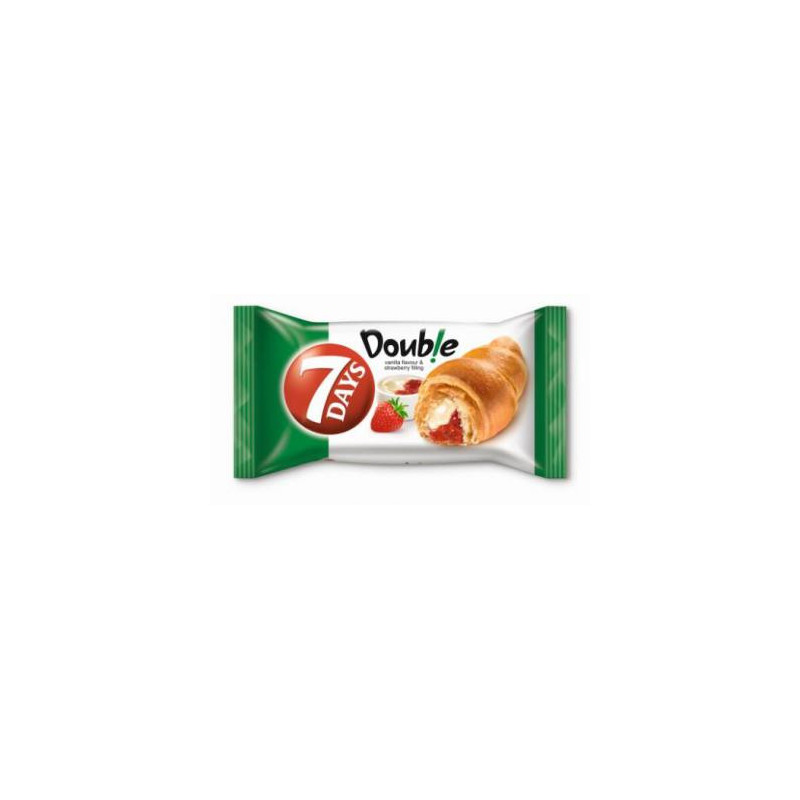 Raguolis  7 DAYS Double  su vanilės ir braškių skonio įdarais, 60g