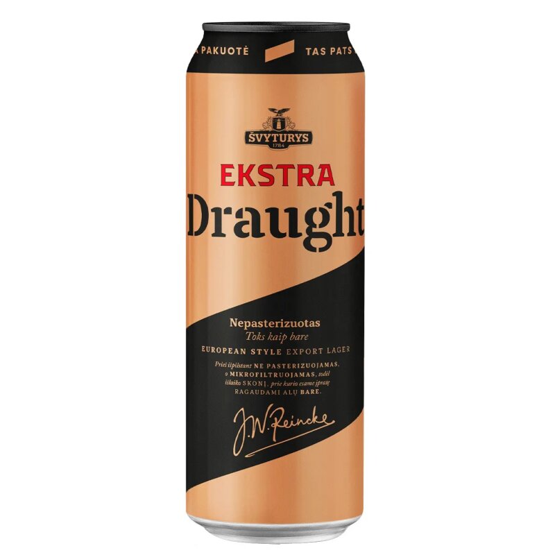 Alus Švyturys Ekstra Draught (5.2%), 568ml