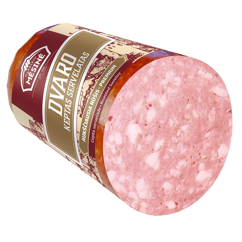 Keptas  DVARO  servelatas 550g, a.r., Mažeikių mėsinė