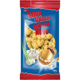 Žemės riešutai Jėga, 200g grietinės ir svogūnų skonio