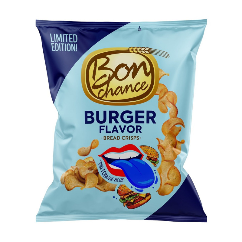 Duonos traškučiai Bon chance su mėsainio skonioprieskonių mišiniu, 120g