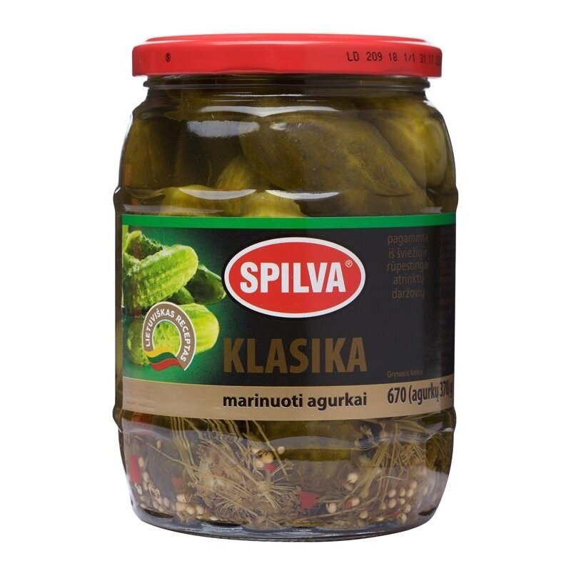 Marinuoti agurkai SPILVA 670g/720ml