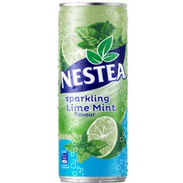 Gazuotas gėrimas NESTEA 330ml žaliųjų citrinų ir mėtų skonio su juodosios arbatos ekstraktu