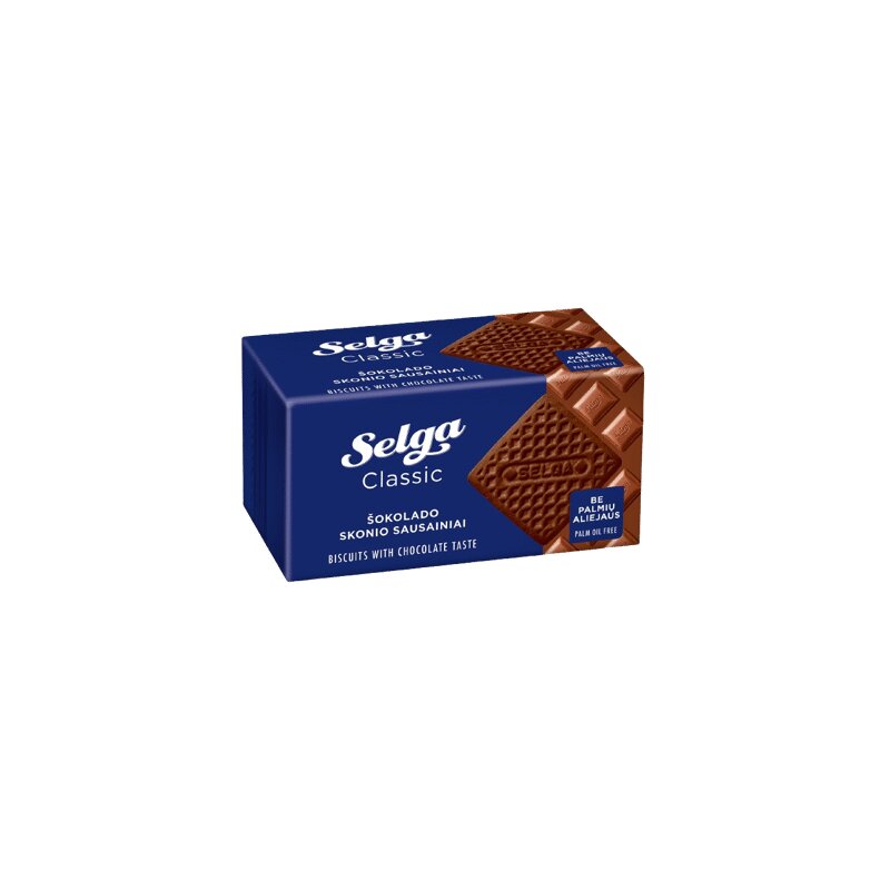Sausiniai  SELGA  180g, šokoladinio skonio
