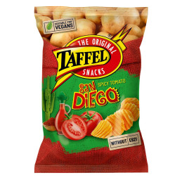 Traškučiai TAFFEL San Diego aštrių pomidorų skonio, 130g