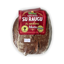 Tamsi duona  Morta su raugu ir medumi,500g