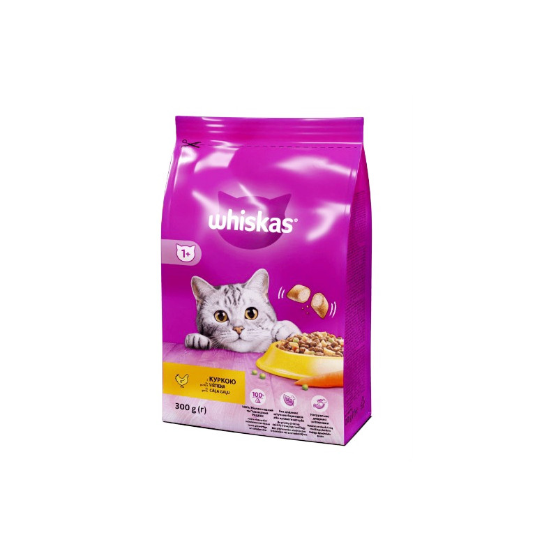 Sausas ėdalas katėms Whiskas Adult  300g su vištiena
