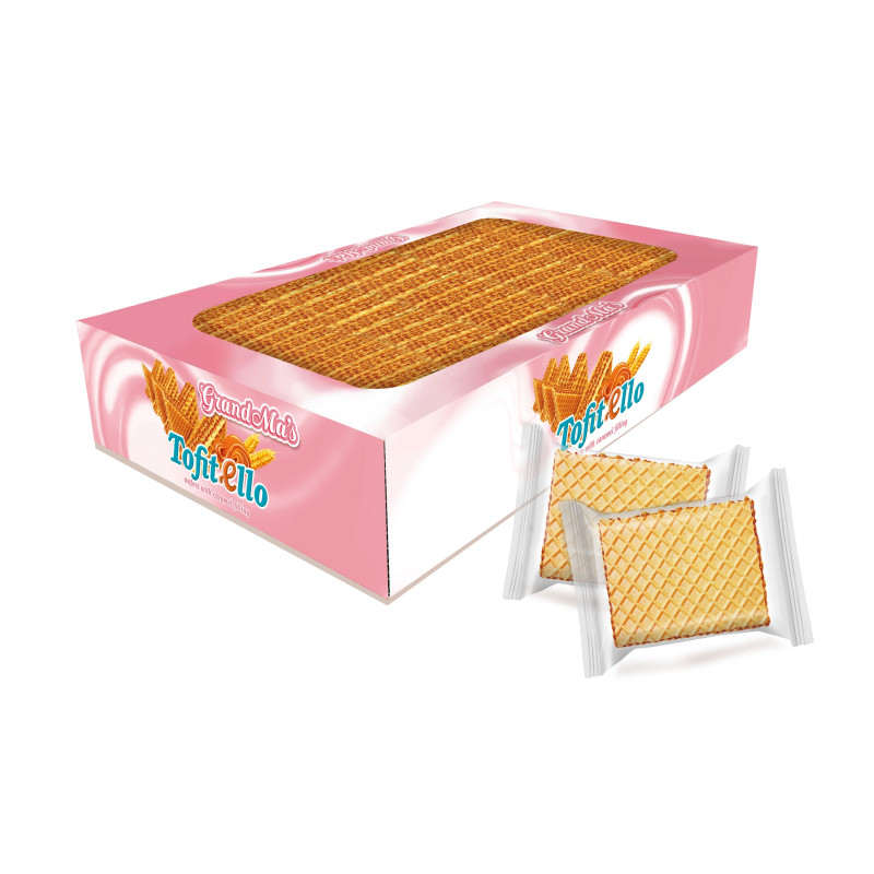 Vafliai su karamelės skonio pertepimu 1kg