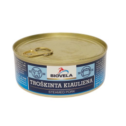 Konservuota troškinta kiauliena 240g/Biovela