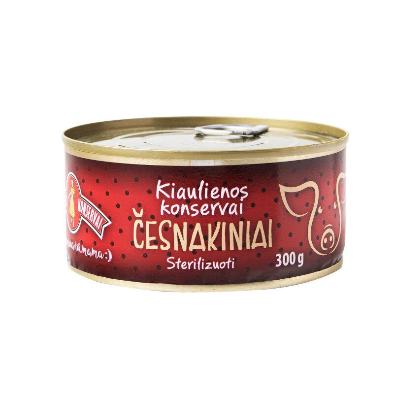 Kiaulienos konservai  Česnakiniai ,  300g