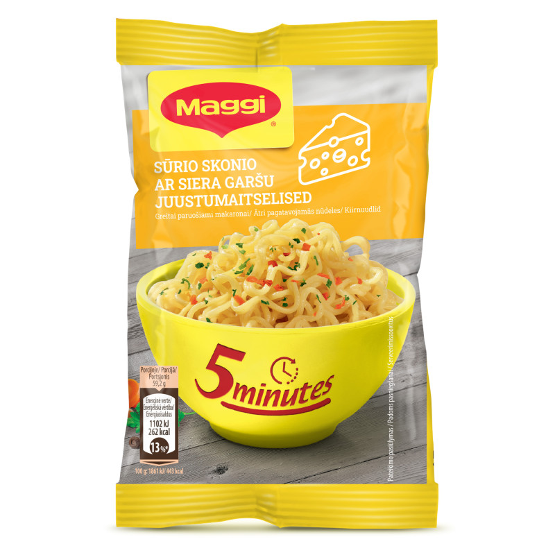 Greitai paruošimi makaronai Maggi  59.2g sūrio skonio