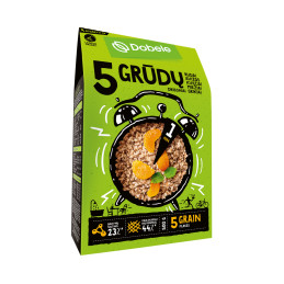 Dribsniai 5 grūdų  Dobele  500g dėžutėje