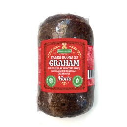 Tamsi duona''MORTA''su graham miltais ir skaldytais rugių grūdais bei dribsniais 450g
