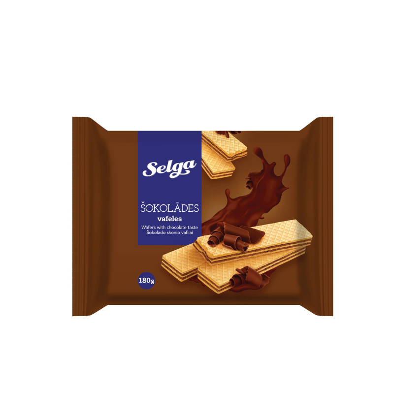 Vafliai SELGA šokoladiniai 180g