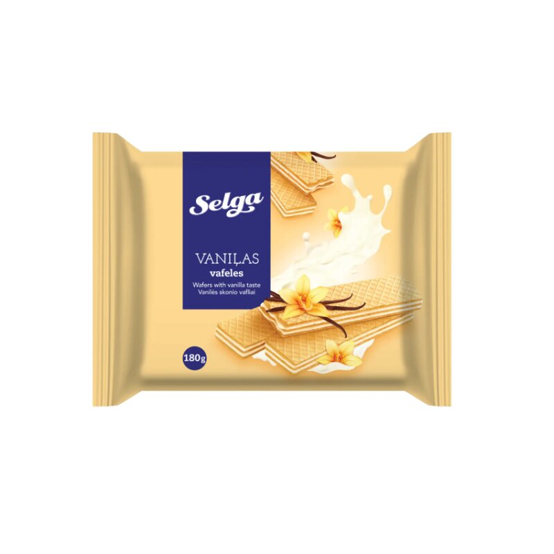 Vafliai Selga vaniliniai 180g