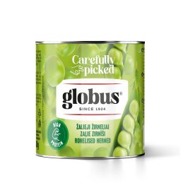 Smulkūs saldūs žalieji žirneliai Globus   400g/265g