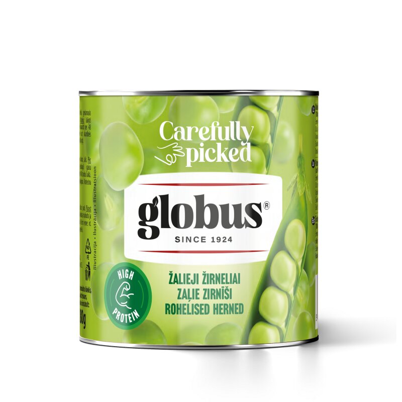 Smulkūs saldūs žalieji žirneliai Globus   400g/265g