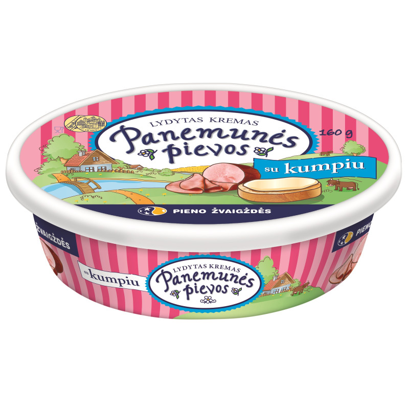 Lydytas kremas  Panemunės pievos  160g su kumpiu 22%