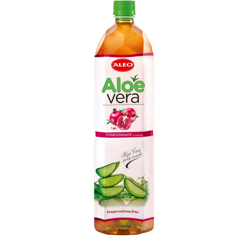 Alavijų sulčių gėrimas Aloe Vera 1,5l granatų skonio