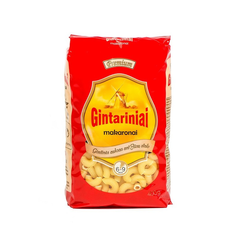 Makaronai Gintariniai  rageliai 400g