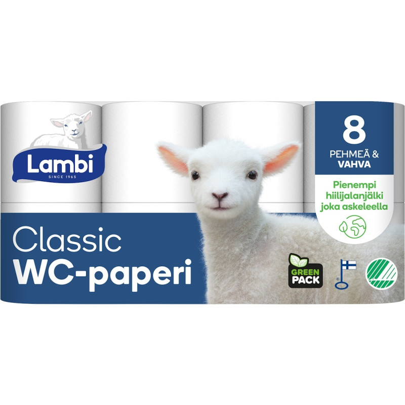 Tualetinis popierius LAMBI 8vnt, 3 sluoksnių