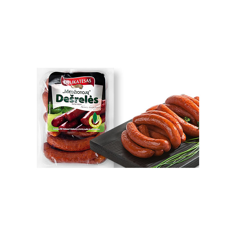 Medžiotojų karštai rūkytos dešrelės,1kg Delikatesas a.r
