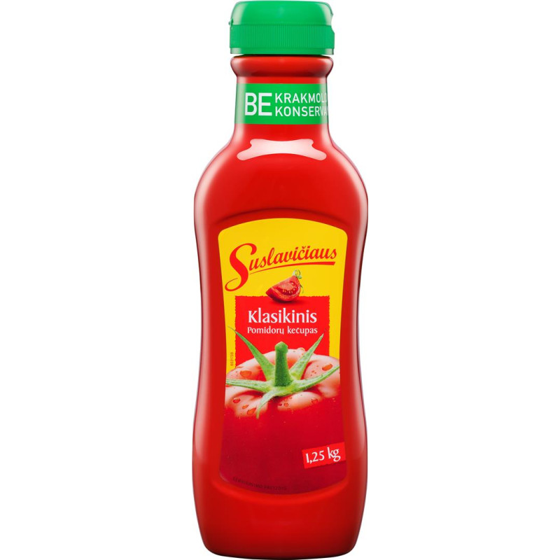 Pomidorų kečupas Suslavičiaus klasikinis 1,25kg