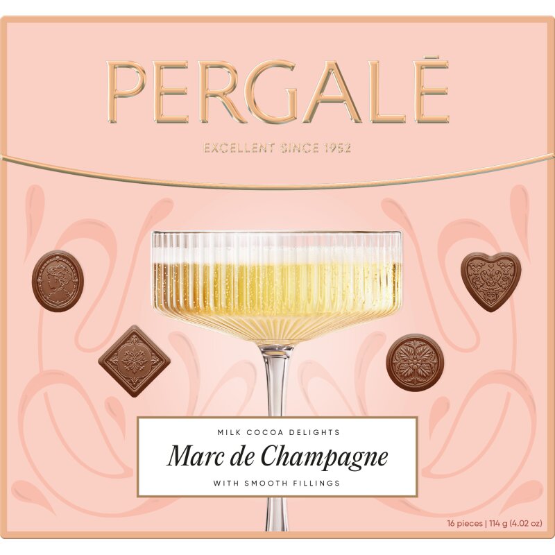 Saldainiai  Pergalė Marc de Champagne , 114g