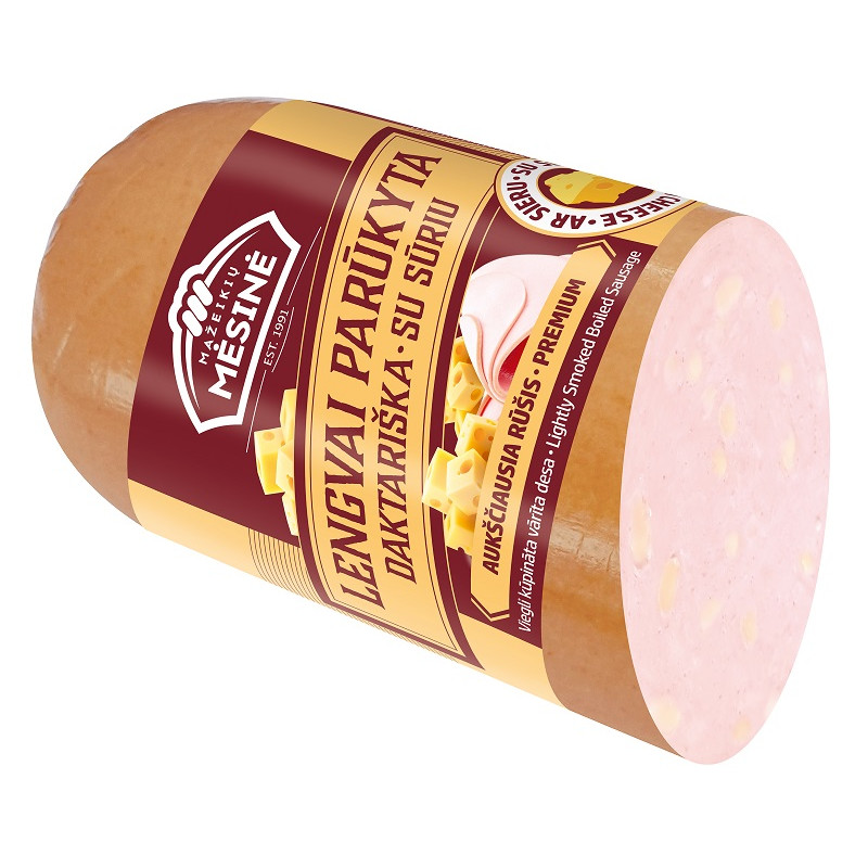 Virta dešra  Lengvai parūkyta Daktariška  su sūriu, 550g