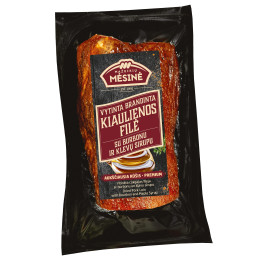 Vytinta brandinta kiaulienos filė su burbonų ir klevų sirupu / Mažeikių mėsinė