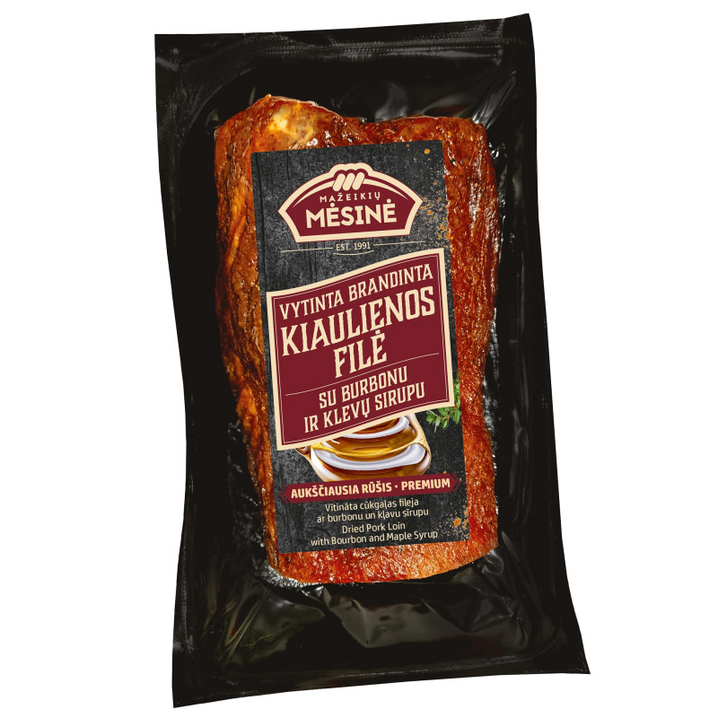 Vytinta brandinta kiaulienos filė su burbonų ir klevų sirupu / Mažeikių mėsinė