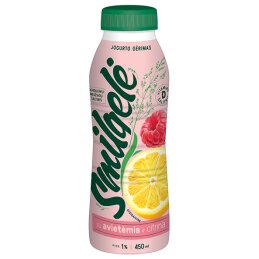 Jogurto gėrimas Smilgelė 0.45l su avietėmis ir citrina