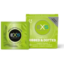 Prezervatyvai  EXS  Ribbed&Dotted 3vnt