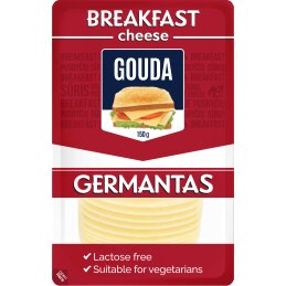 Sūris GERMANTO GOUDA 150g, 45% rieb.s.m., pjaustytas