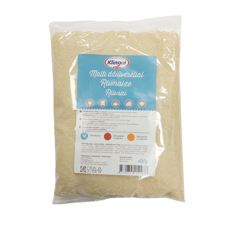 Malti džiūvėsėliai 400g Klingai