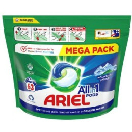 Skalbimo kapsulės  Ariel   63 vnt All in1 Pods