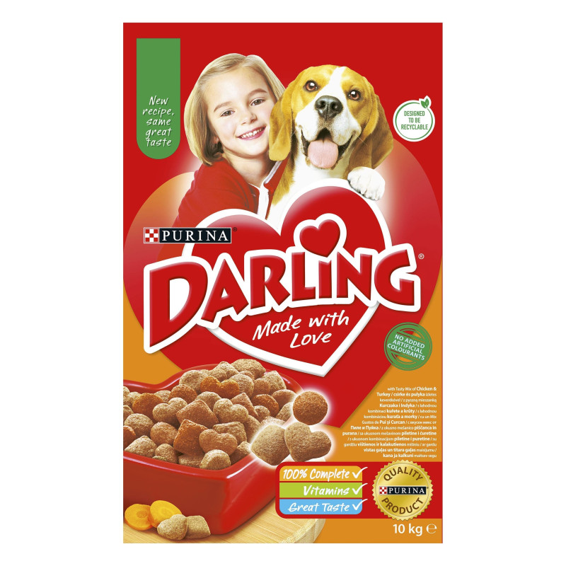 Sausas ėdalas šunims Darling 10kg paukštiena