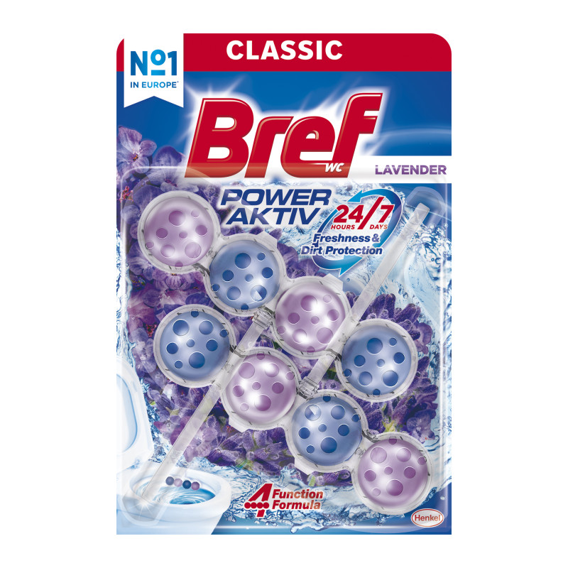 WC valiklis- gaiviklis  Bref  Lavender 2x50g