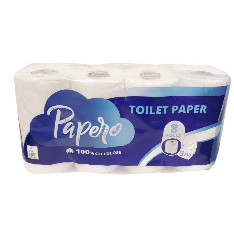 Tualetinis popierius  PAPERO  3sluoksnių 8vnt