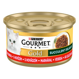 Katėms Gourmet GOLD Succulent Delights su jautiena 85g