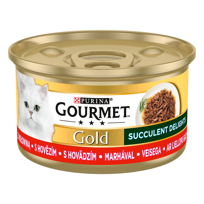 Katėms Gourmet GOLD Succulent Delights su jautiena 85g