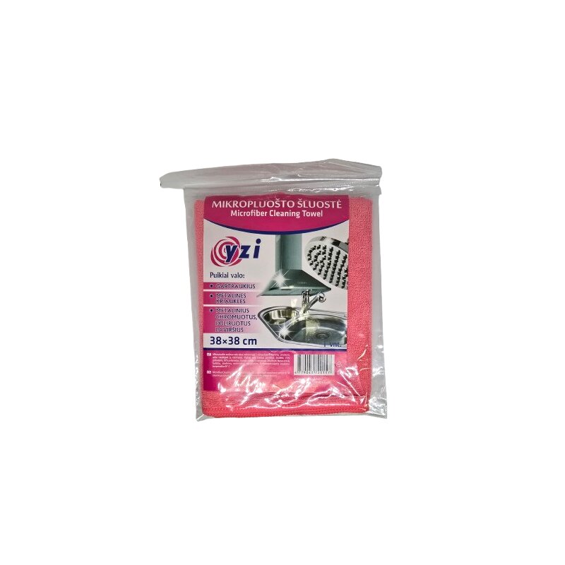 Mikropluošto šluostė YZI 38x38cm rožinė