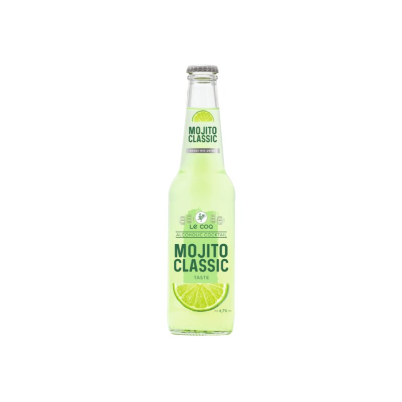 Gazuotas mėtų skonio nealkoholinis kokteilis Mojito 0%, 330 ml
