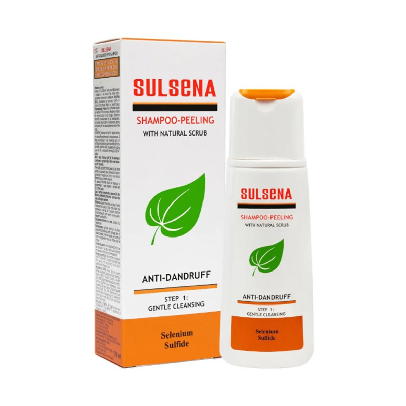 Šampūnas-pilingas nuo pleiskanų su natūraliu šveitikliu SULSENA 150ml