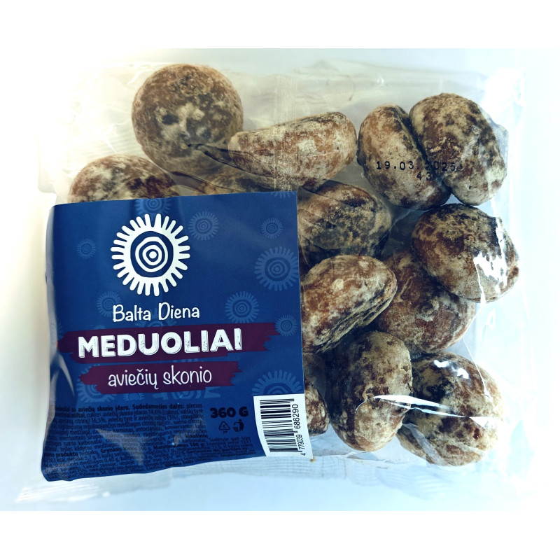 Meduoliai  Balta diena  aviečių skonio, 360g
