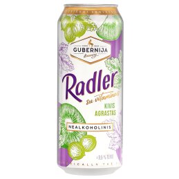 Nealkoholinis alaus kokteilis  Gubernija Radler kivi-agrastų skonio, 500 ml