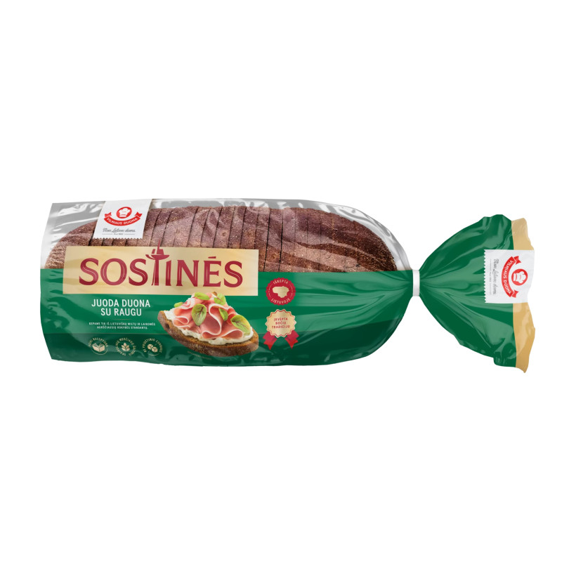 Duona  Sostinės  juoda su raugu, 800g/Vilniaus duona