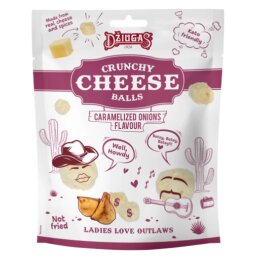 Traškūs, džiovinto sūrio kamuoliukai  Džiugas  40g svogūnų skonio 45%