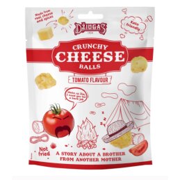 Traškūs, džiovinto sūrio kamuoliukai  Džiugas  pomidorų skonio 45%, 40g